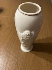 Lenox Ivory Porcelain - Rose Blossom Bud Vase Embossed 7 1/2