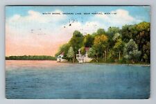 Pontiac, MI-Michigan, Scenic South Shore Orchard Lake c1944  Vintage Postcard picture