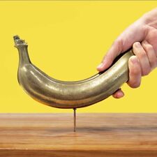 Metal Banana Hammer DX Bronze Broccoli Stainless Steel Paperweight Fake Fruits picture