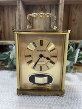 VINTAGE WITTNAUER W. GERMANY DESK/MANTLE CLOCK GOLD TONE For Parts Untested picture