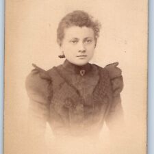 ID'd c1880s Breslau Sweden Cute Young Lady Girl Corset CdV Photo Card Mandel H26 picture
