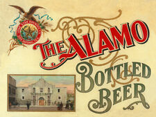 THE ALAMO BOTTLED BEER ADVERTISING METAL SIGN picture