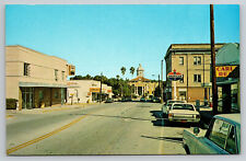 Inverness Florida Downtown Street View Unposted 1960's FL Postcard picture