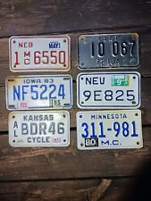 Lot Of 6 Mini License Plates Boat, Motorcycle License Plates Collector's  picture