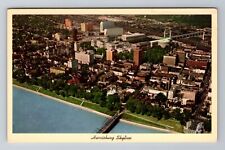 Harrisburg PA-Pennsylvania, Aerial Skyline, Antique, Vintage Souvenir Postcard picture