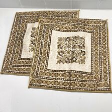 Hollywood Regency Style Boho Metallic Gold Stitching Accent Quilted Pillowcases picture
