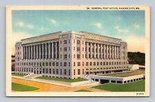 Postcard MO Kansas City Missouri General Post Office Linen picture