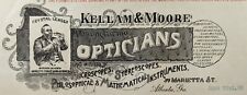 Antique 1896 Kellam & Moore Opticians Atlanta Georgia Graphic Letterhead picture