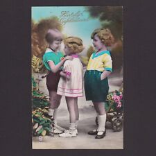 Vintage color postcard, Children, Posted in 1935 Netherlands picture