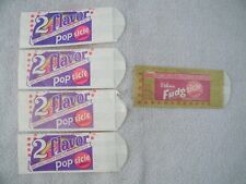 POPSICLE PETE 2 FLAVOR/DELUXE FUDGSICLE WRAPPERS LOT OF 5 picture