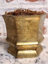 Asian Style Hexigon Brass Planter Pot picture