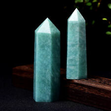 1Pc 80-90cm Natural Amazonite Tower Point Quartz Crystal Wand Healing Stone picture