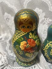 Matryoshka Russian Nesting Dolls Hand Painted 5 Dolls  Queen Princess picture
