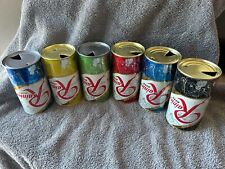 Rainier Flat Top Beer Cans 6 Pack-Paul Bunyan- cans open empty cans-Seattle, WA picture