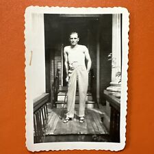 VINTAGE PHOTO “This Is Me In My Cast 17 Days After My Accident 1941” Medical picture
