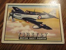 1950's Firefly British Navy Fighter RAF Military Airplane Trading Card picture