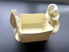 CT Designs Cream Ivory colored square Twisted Bow Bowl Charlevoix Vintage Signed picture