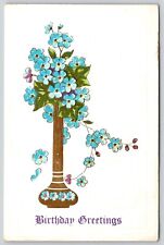 Birthday Greetings Antique Embellished Postcard UNP WOB Note DB picture