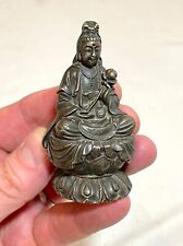 antique miniature solid bronze Asian Nepal Buddha buddhist statue sculpture  picture