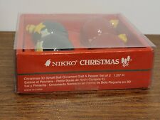 Nikko Christmas 3D Small Ball Ornament Salt & Pepper Shaker Set picture