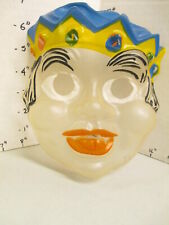 halloween mask 1960s clear human face King prince medieval court jester picture