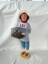 Byers Choice Nautical Seaside Long Beach Island Man Crabbing w/ Crab in Cage picture