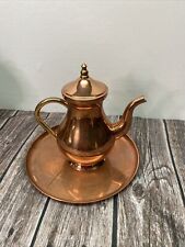 VTG ODI Old Dutch International Copper Teapot  and Serving Tray~Made in Portugal picture