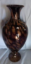 Gold And Black Glass Vase 19 Inches Tall picture