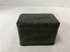 VINTAGE WELLSWORTH KINGBILT TIN ARMY GREEN COLOR NICE picture