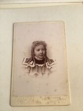 Bridgeton NJ Antique Photo Cabinet Card Victorian Pretty Young Girl Long Hair picture