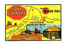 Four Corners Monument Vintage Travel Advertisement Sticker (reproduction) picture