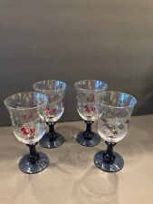 Villeroy Boch COTTAGE Berries Etched Water Glasses Set of 4 EUC picture