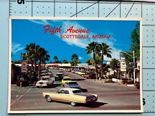 Vintage Postcard - Fifth Avenue Scottsdale Arizona - Cadillac picture