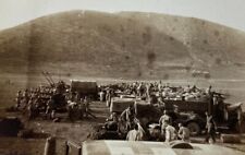 Large Group Of US Army Trucks & Weapons B&W Photograph 2.5 x 3.5 picture