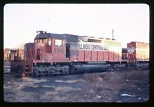 Railroad Slide - Illinois Central #6066 Locomotive 1978 Vintage Train Yard picture