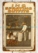1900S International Harvester IHC spraying outfits equipment tin sign bar club picture