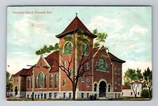 Parsons KS-Kansas, Christian Church, Antique, Vintage Postcard picture