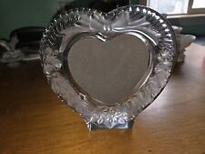 Mikasa Home Beautiful Heart Picture Frame heavy lead crystal glass with... picture