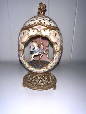 Franklin Mint House of Faberge Musical Carousel Egg 24k Gold Accented picture
