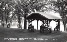 Milford IA Walther League Camp Pavilion @ West Okoboji Lake~RPPC c1908 Postcard picture