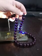Vintage German Faturan Amber Rosary 33 Islamic Prayer Beads Barrel Tasbeeh picture