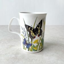 Roy Kirkham Butterflies Coffee Tea Mug Fine China Porcelain England 1991 picture