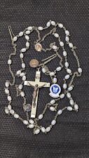 Rare Vintage Nuns Habit Roasary W/Belt Clips Sterling Medals Sisters of Charity picture