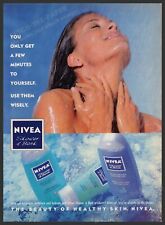 Nivea Shower & Bath 1990s Print Advertisement 1995 Skin Beauty Water picture