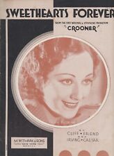 Sweethearts Forever 1932 Vintage Sheet Music Crooner Ann Dvorak Cliff Friend picture
