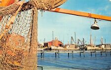 Jackson MS Mississippi Harbor Fishing Boats Gulf Coast Vtg Postcard A57 picture