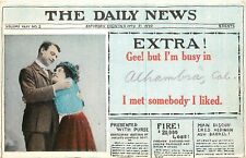 c1910 Postcard; News Headline, Gee I'm Busy in Alhambra CA, Met Somebody I Liked picture