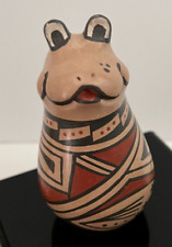 Mata Ortiz Pottery Frog Effigy Lourdes Villalba Paquime Mexican Folk Art Ceramic picture