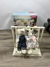 Easter Swinging Bunnies on Bench Swing Gemmy 1994 Rare HTF Great Working picture