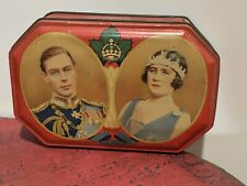 Rare Royal candy toffee tin 1939 King George and Queen Mother Harry Vincent Ltd. picture